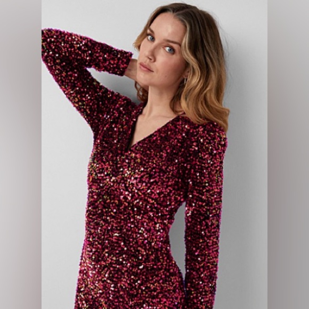 Y.A.S Exquisite sequins midi dress